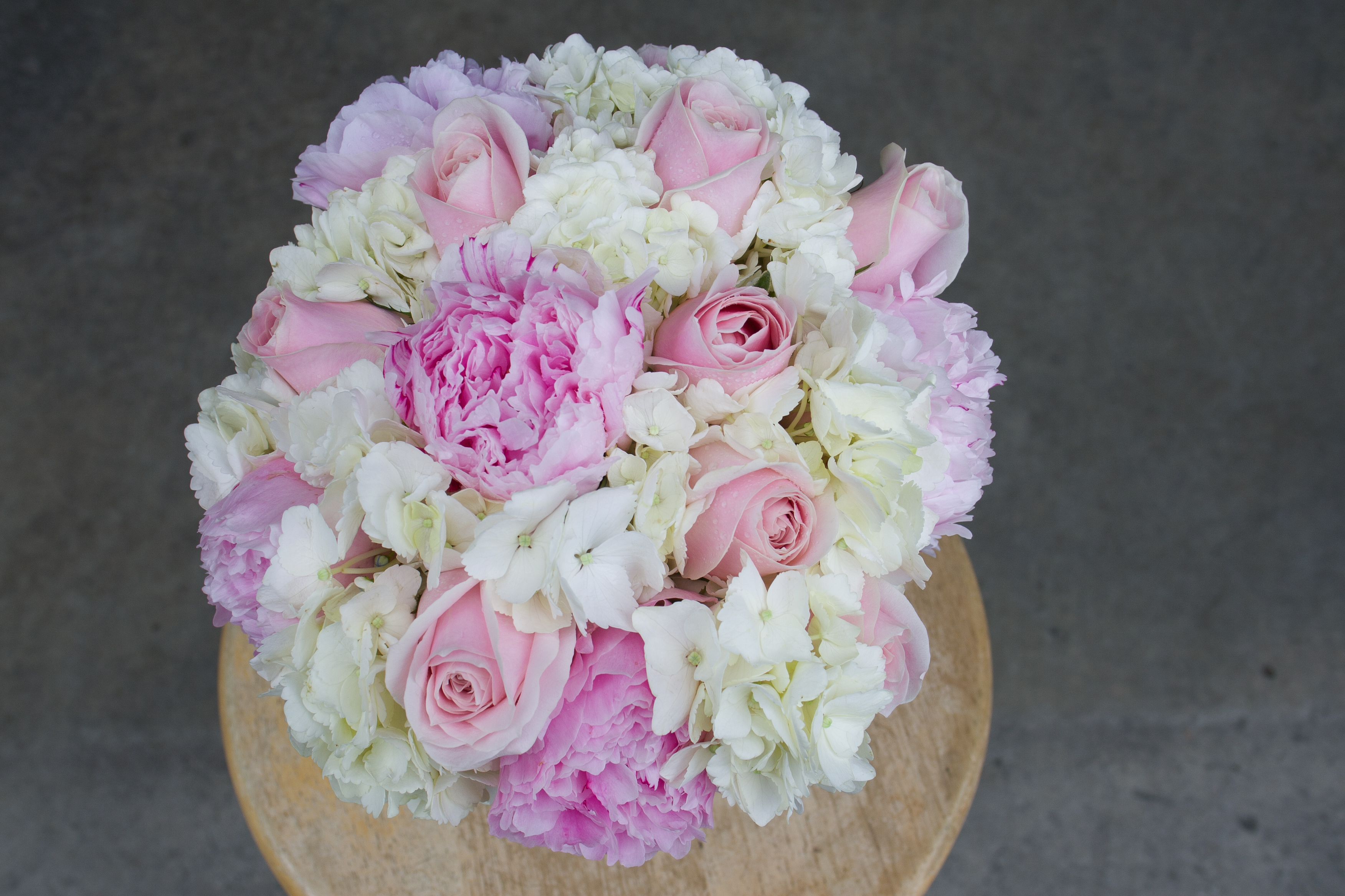 Pale Pink And White Peony Hydrangea And Rose Bouquet Images amp; Pictures 